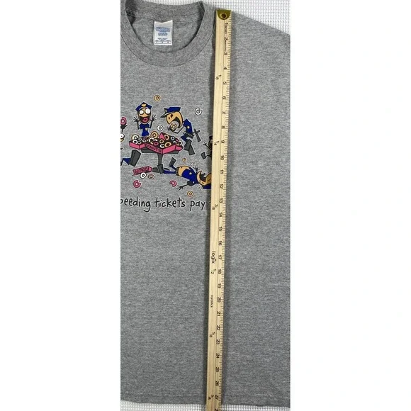 What Speeding Tickets Pay For Cops Donuts Funny T-shirt Y2K Men's Large - Picture 4 of 7